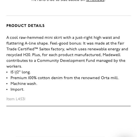 Madewell Rigid Denim A-Line Mini Skirt in Lovell Wash - Picture 4 of 12